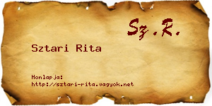 Sztari Rita névjegykártya